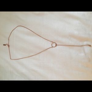 Luv AJ Rose Gold Lariat Necklace